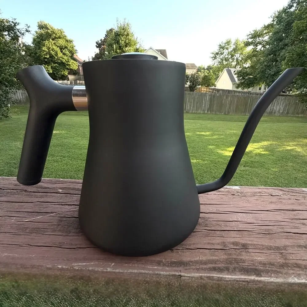 Fellow Stagg Pour-Over Stovetop Kettle with Built-In Thermometer, Matte Black 1L